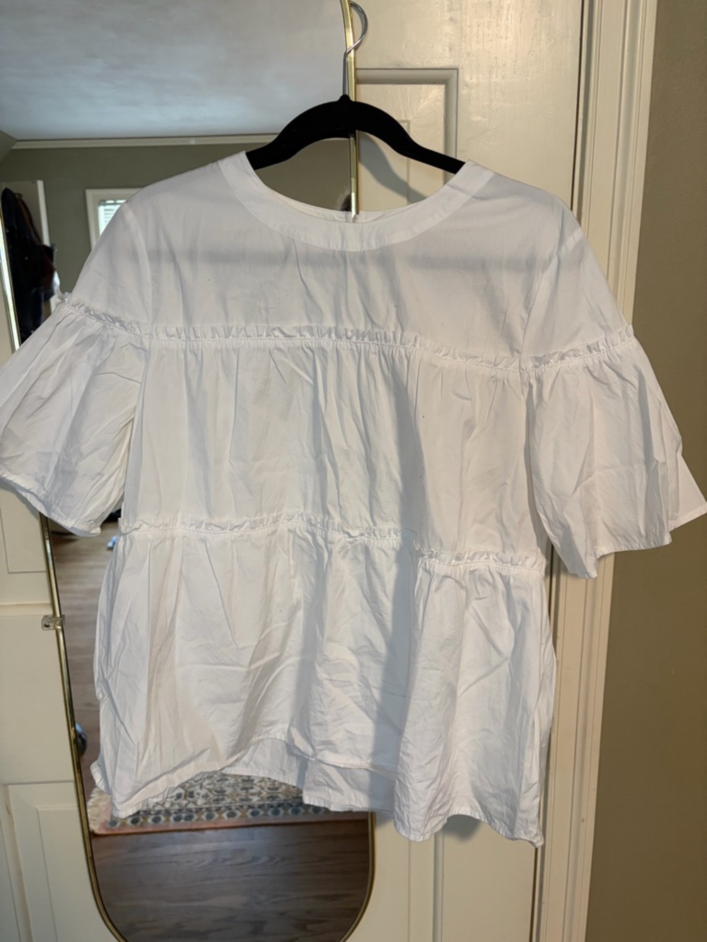 Gap tiered white poplin shirt - Picture 2 of 7